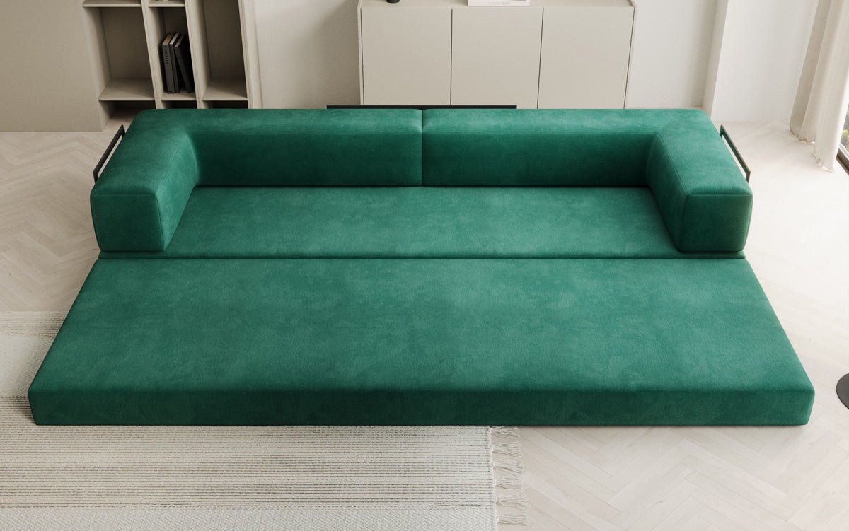 Designer Sofa Lazy 3 Sitzer XXL in Samt
