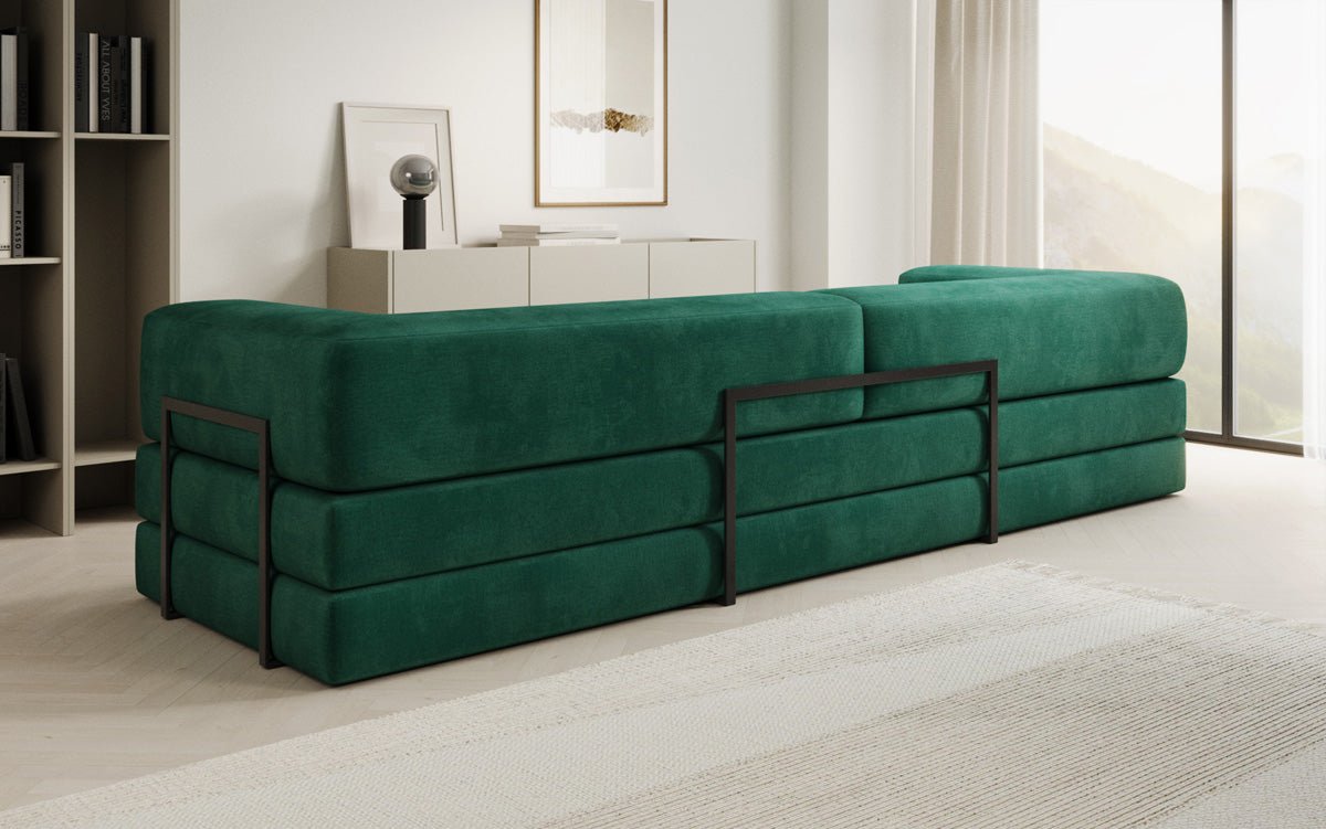 Designer Sofa Lazy 3 Sitzer XXL in Samt