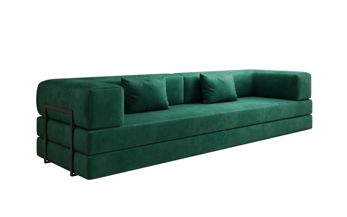 Designer Sofa Lazy 3 Sitzer XXL in Samt