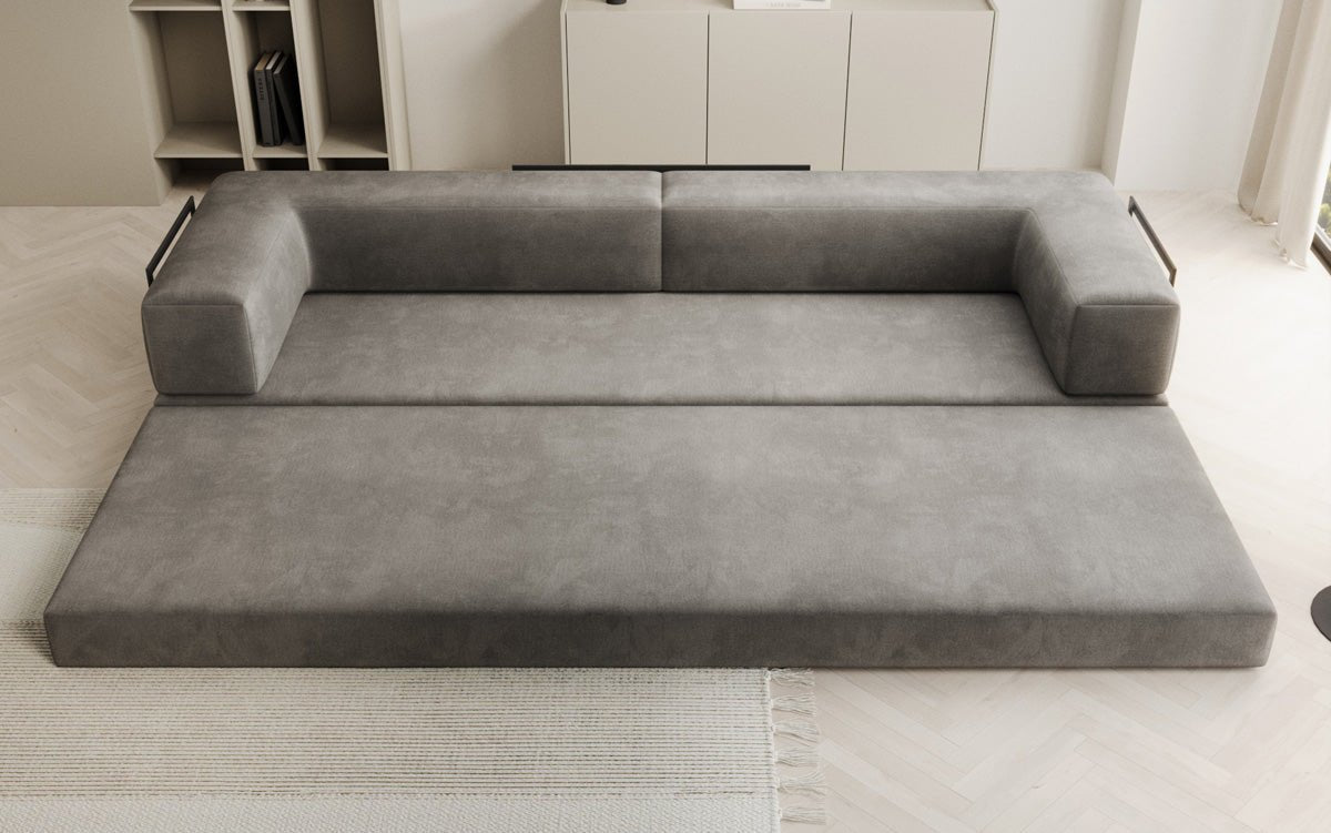 Designer Sofa Lazy 3 Sitzer XXL in Samt