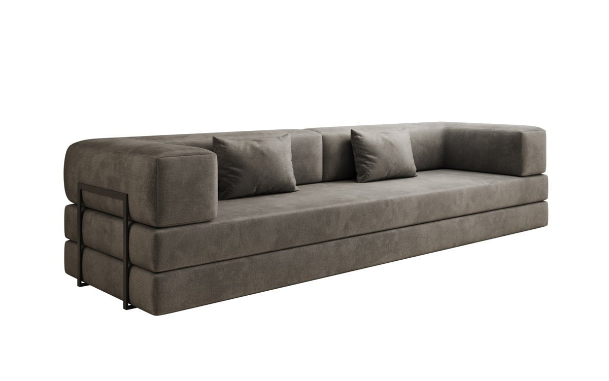 Designer Sofa Lazy 3 Sitzer XXL in Samt
