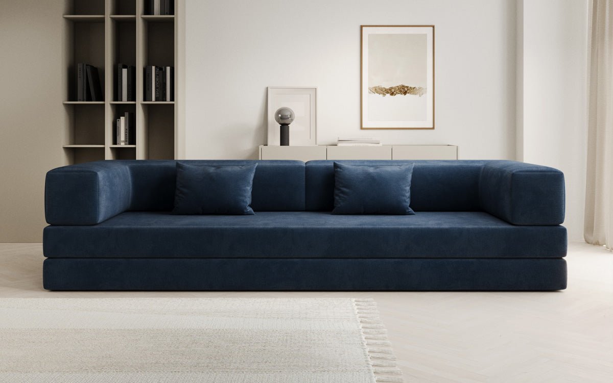 Designer Sofa Lazy 3 Sitzer XXL in Samt
