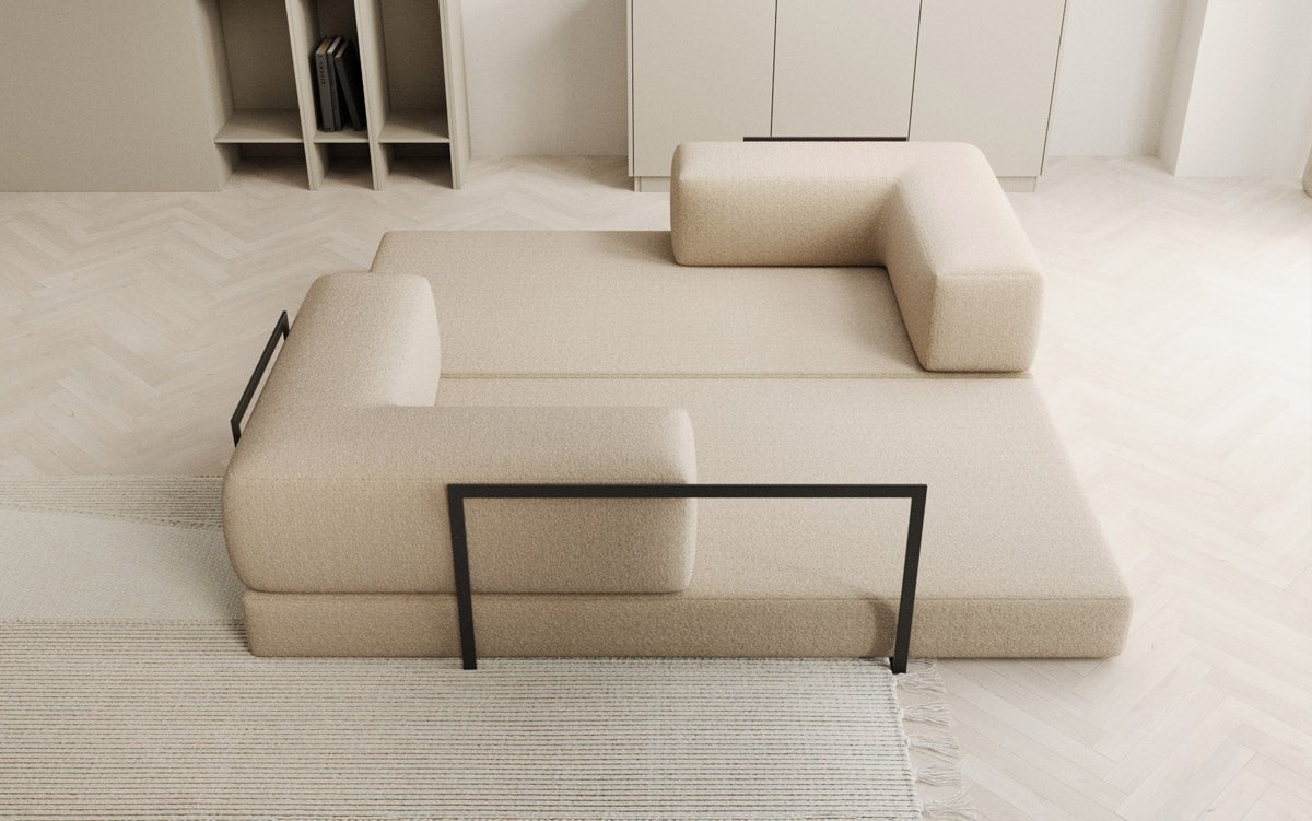 Designer Sofa Lazy 3 Sitzer in Bouclé