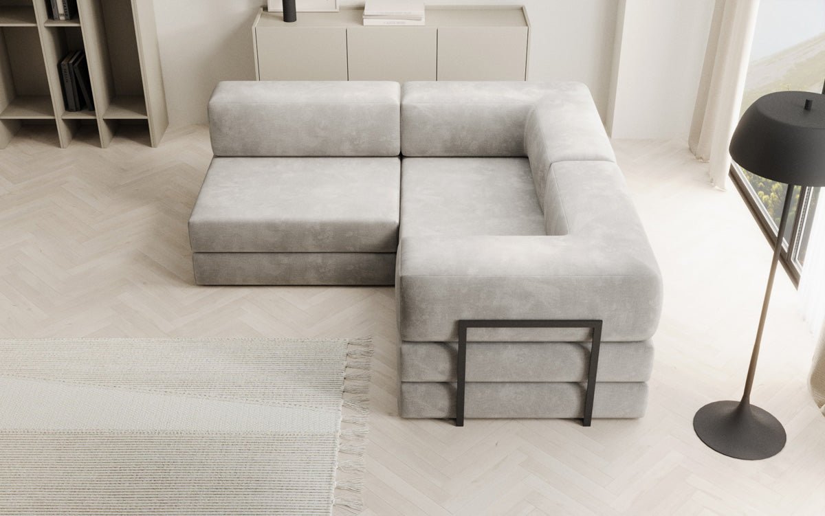 Designer Sofa Lazy L Mini in Samt