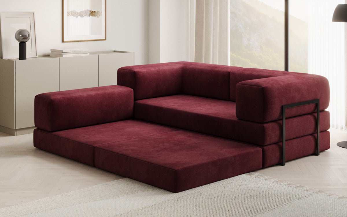 Designer Sofa Lazy L Mini in Samt