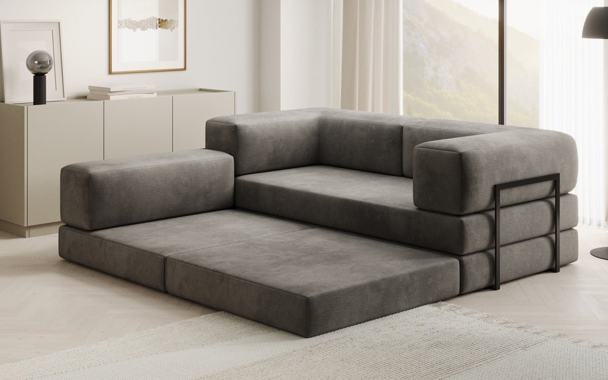 Designer Sofa Lazy L Mini in Samt