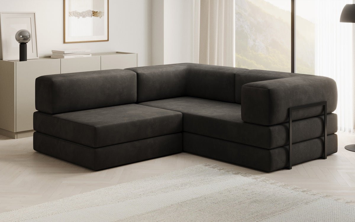 Designer Sofa Lazy L Mini in Samt