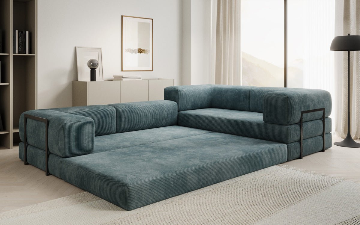 Designer Sofa Lazy L geschlossen in Cord