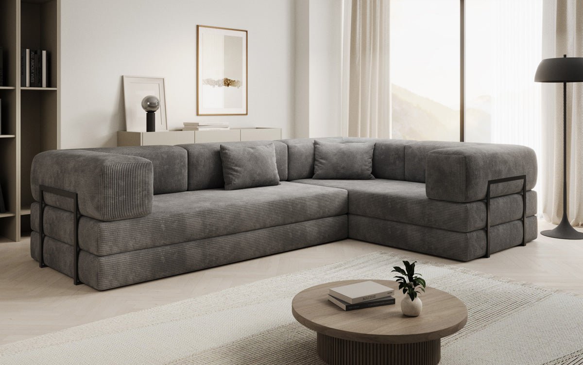 Designer Sofa Lazy L geschlossen in Cord