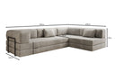 Designer Sofa Lazy L in Samt