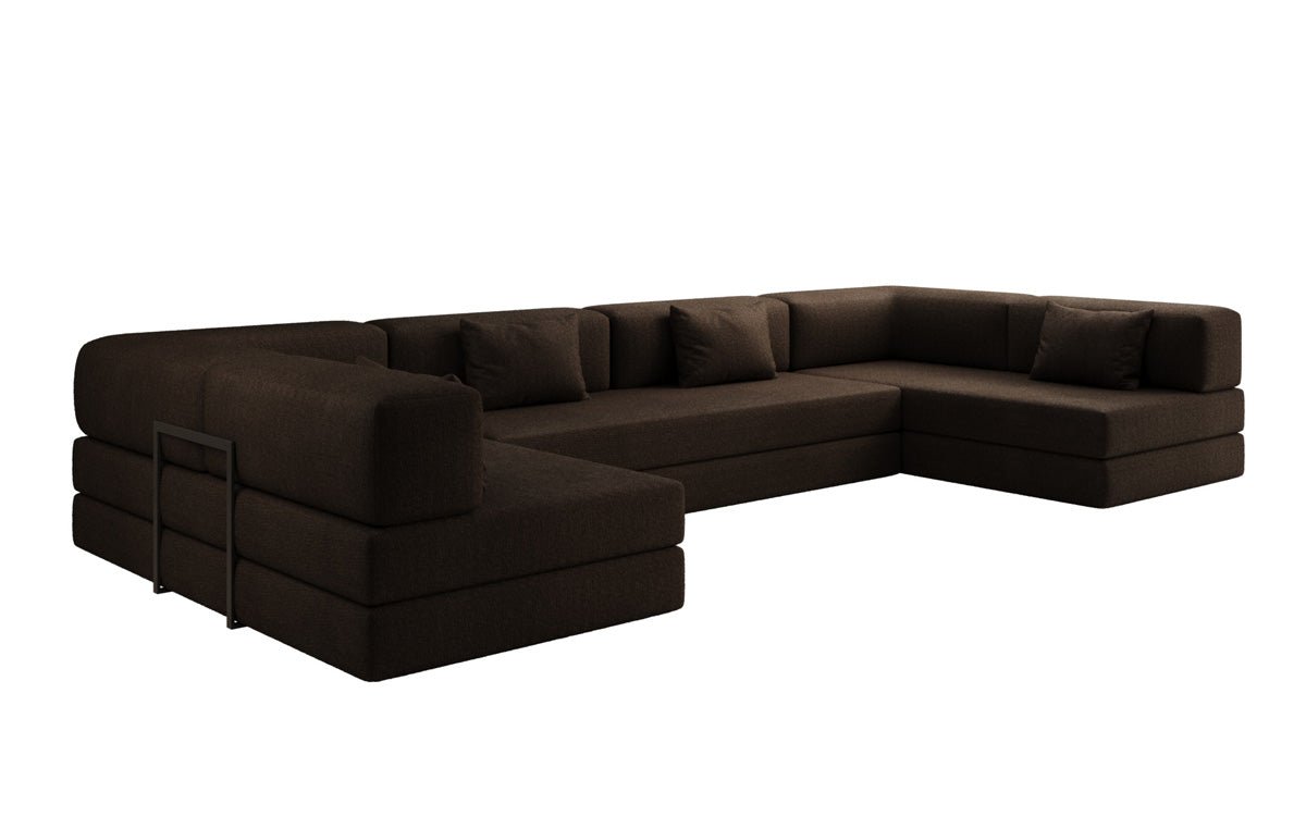 Designer Sofa Lazy U in Bouclé