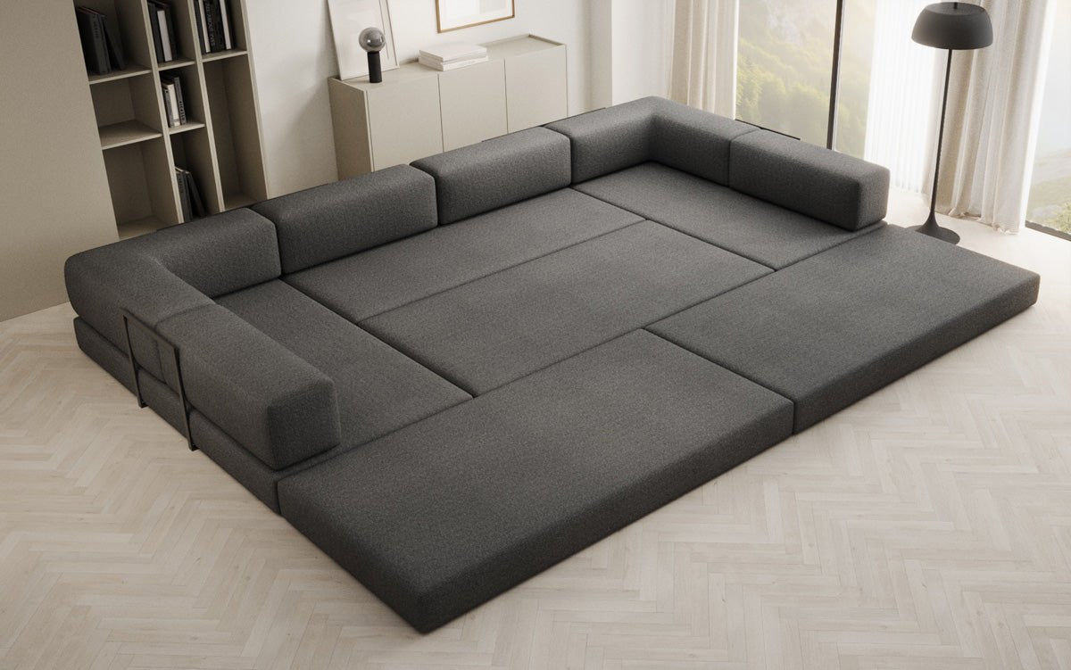 Designer Sofa Lazy U in Bouclé