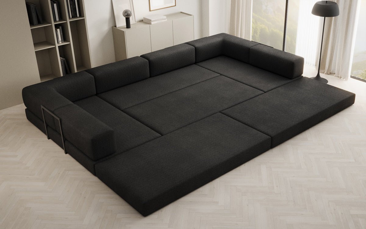 Designer Sofa Lazy U in Bouclé