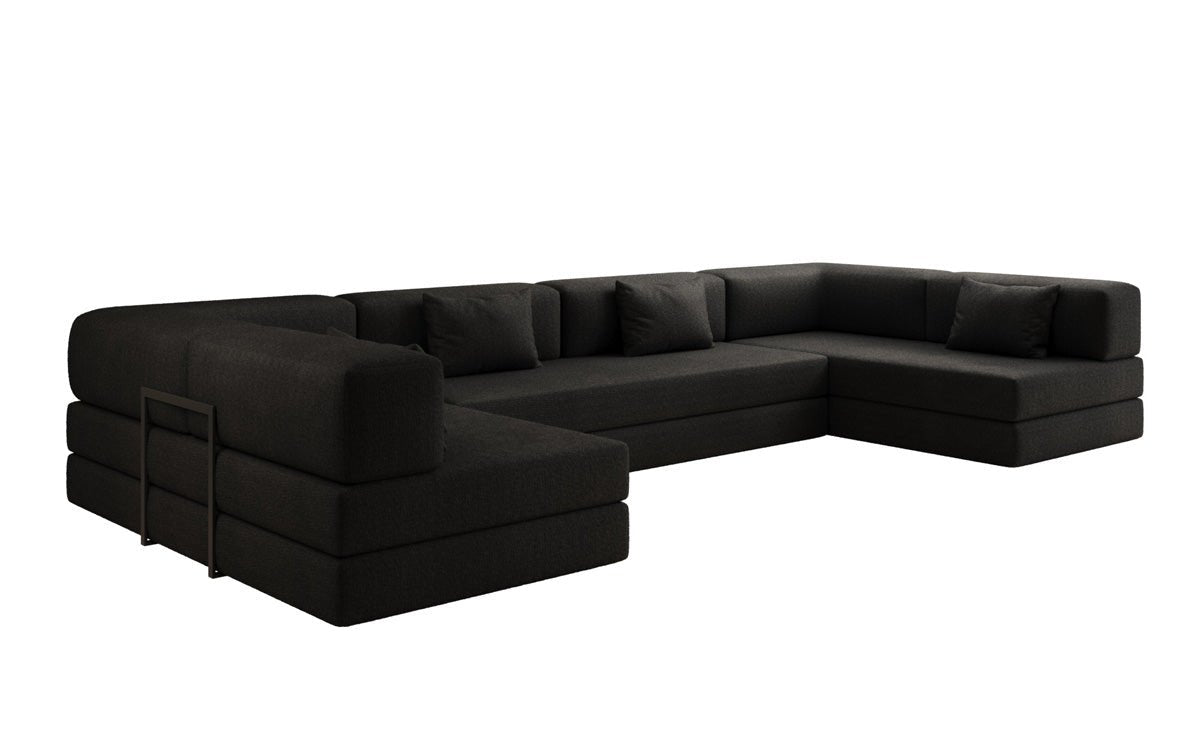 Designer Sofa Lazy U in Bouclé