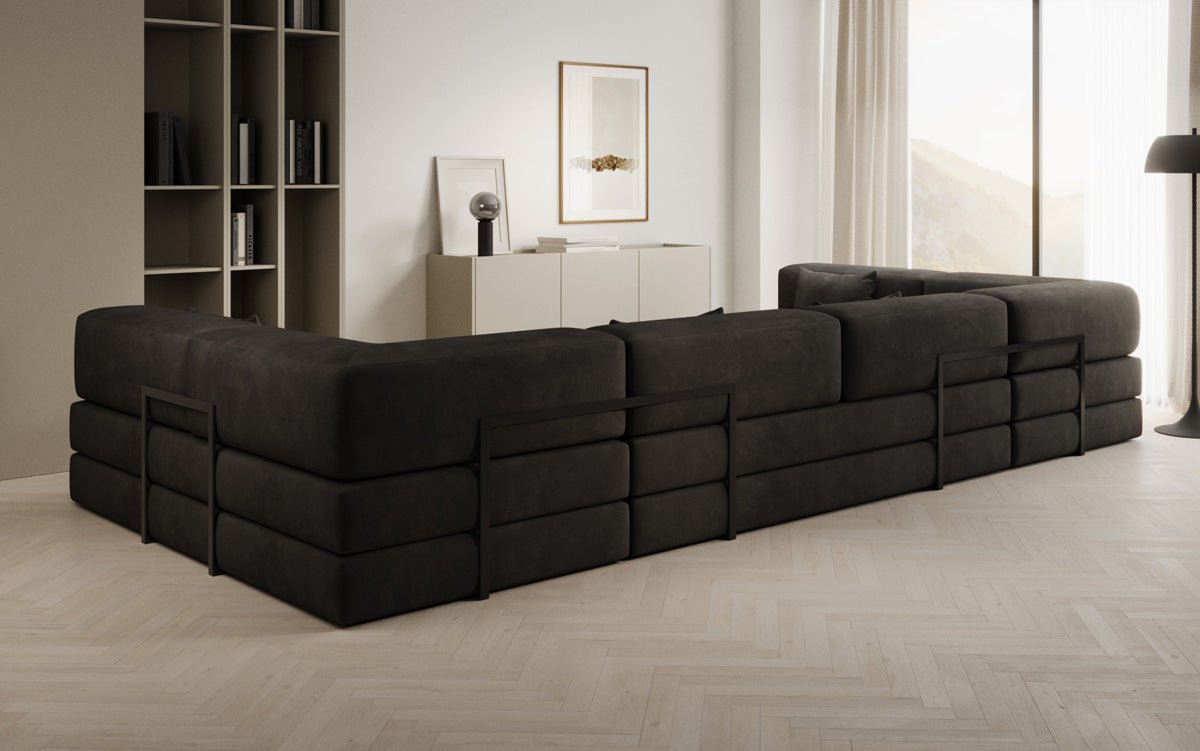 Designer Sofa Lazy U in Samt