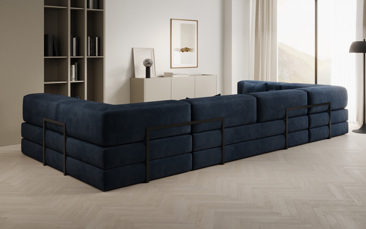 Designer Sofa Lazy U in Samt