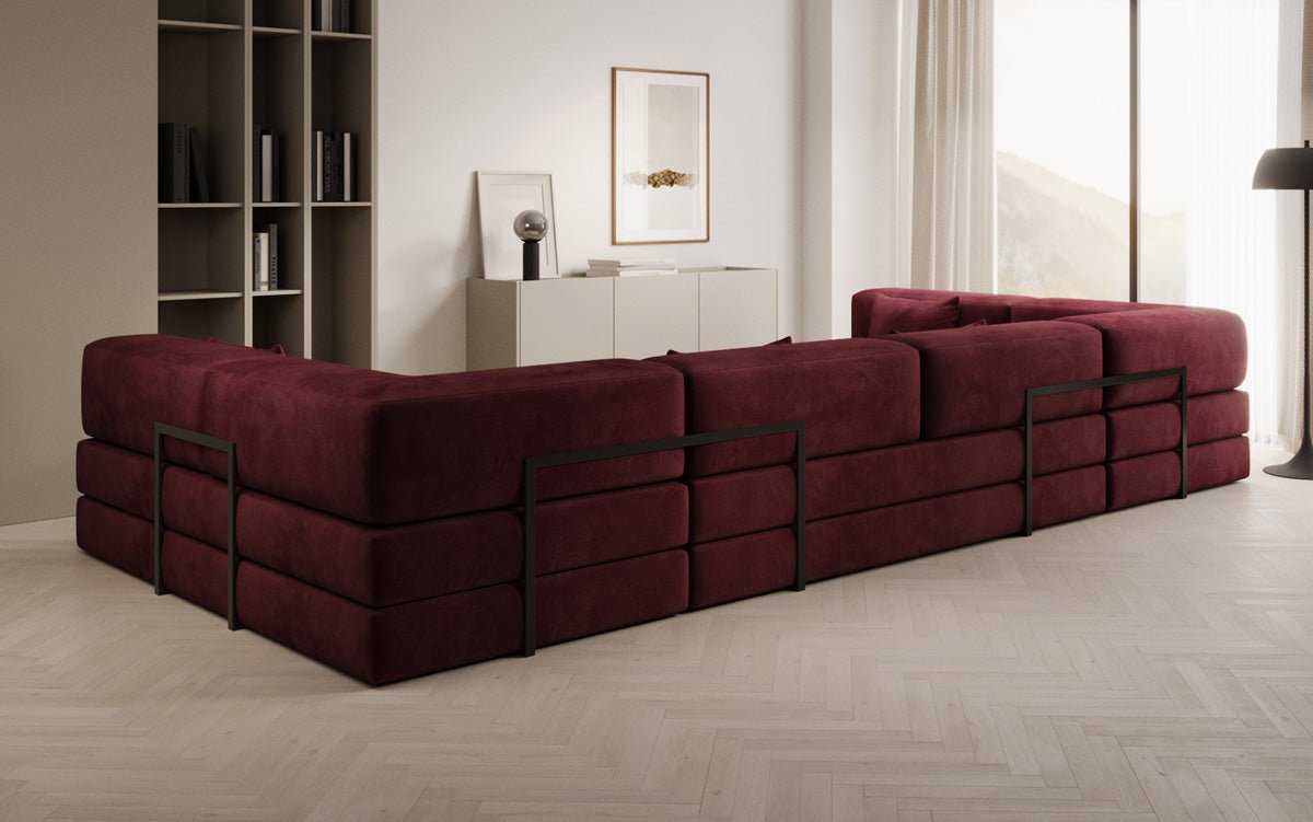 Designer Sofa Lazy U in Samt