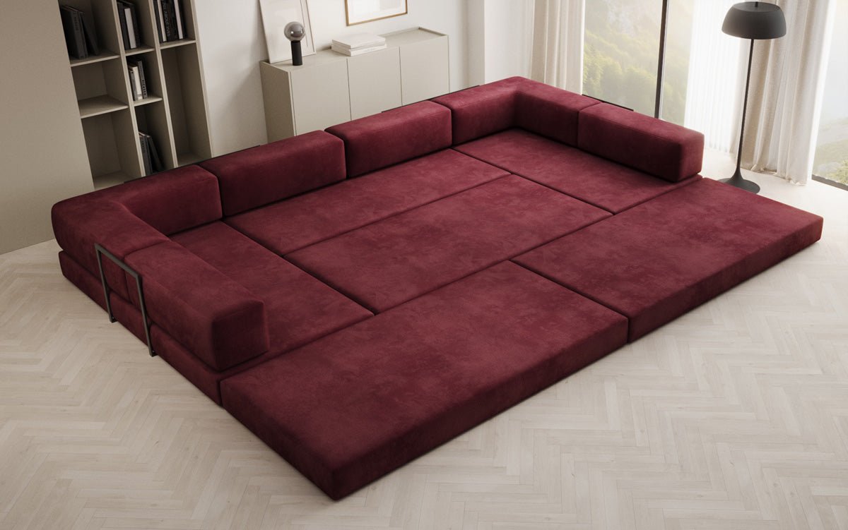 Designer Sofa Lazy U in Samt
