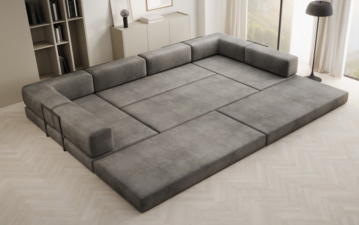 Designer Sofa Lazy U in Samt
