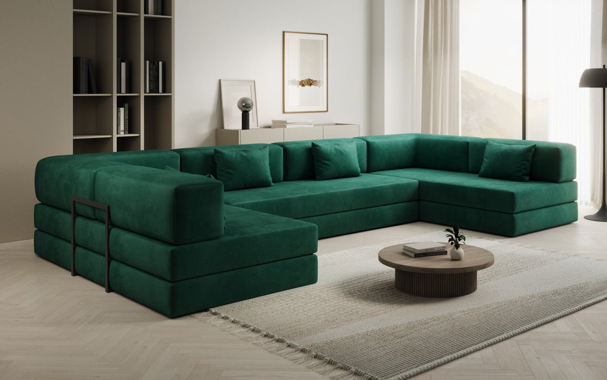 Designer Sofa Lazy U in Samt