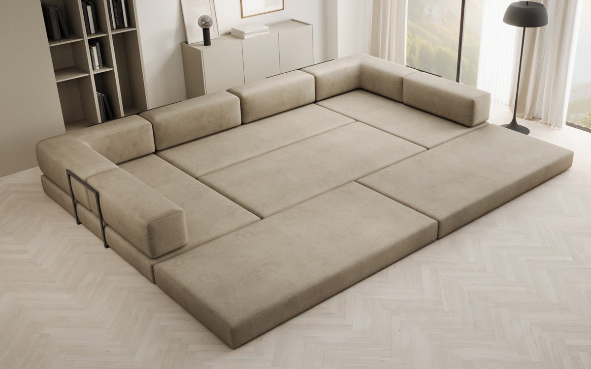 Designer Sofa Lazy U in Samt
