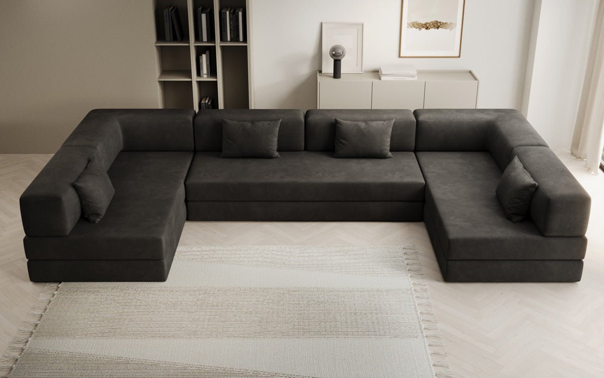 Designer Sofa Lazy U in Samt