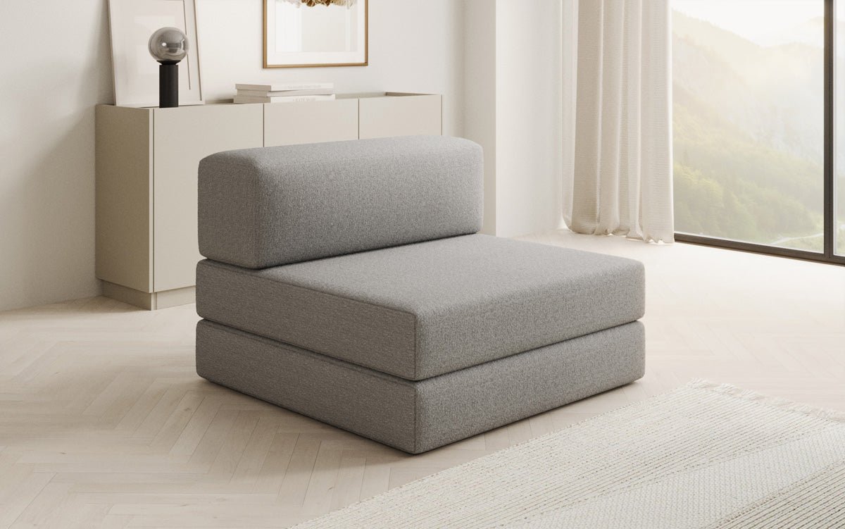 Designer Sofa Mittelmodul Lazy in Bouclé