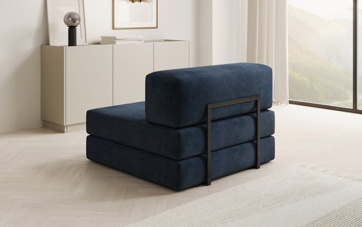 Designer Sofa Mittelmodul Lazy in Samt