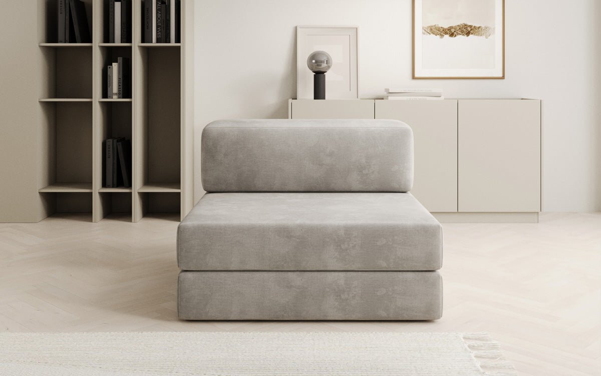Designer Sofa Mittelmodul Lazy in Samt