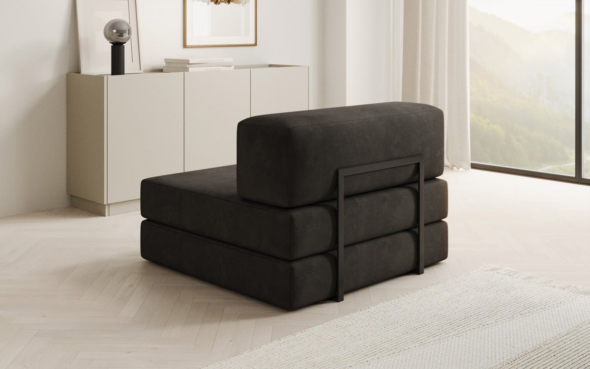 Designer Sofa Mittelmodul Lazy in Samt
