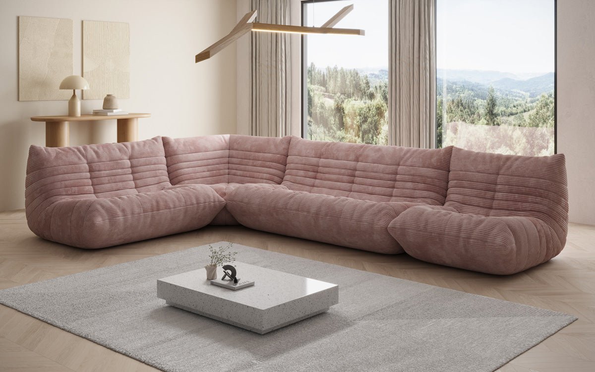 Designer Sofa Wohnlandschaft Calmo in Cord
