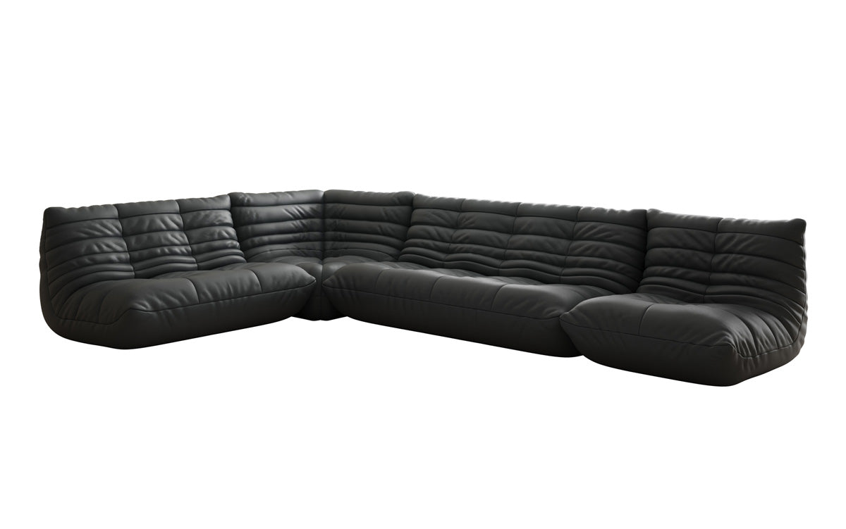 Designer Sofa Wohnlandschaft Calmo in Echtleder