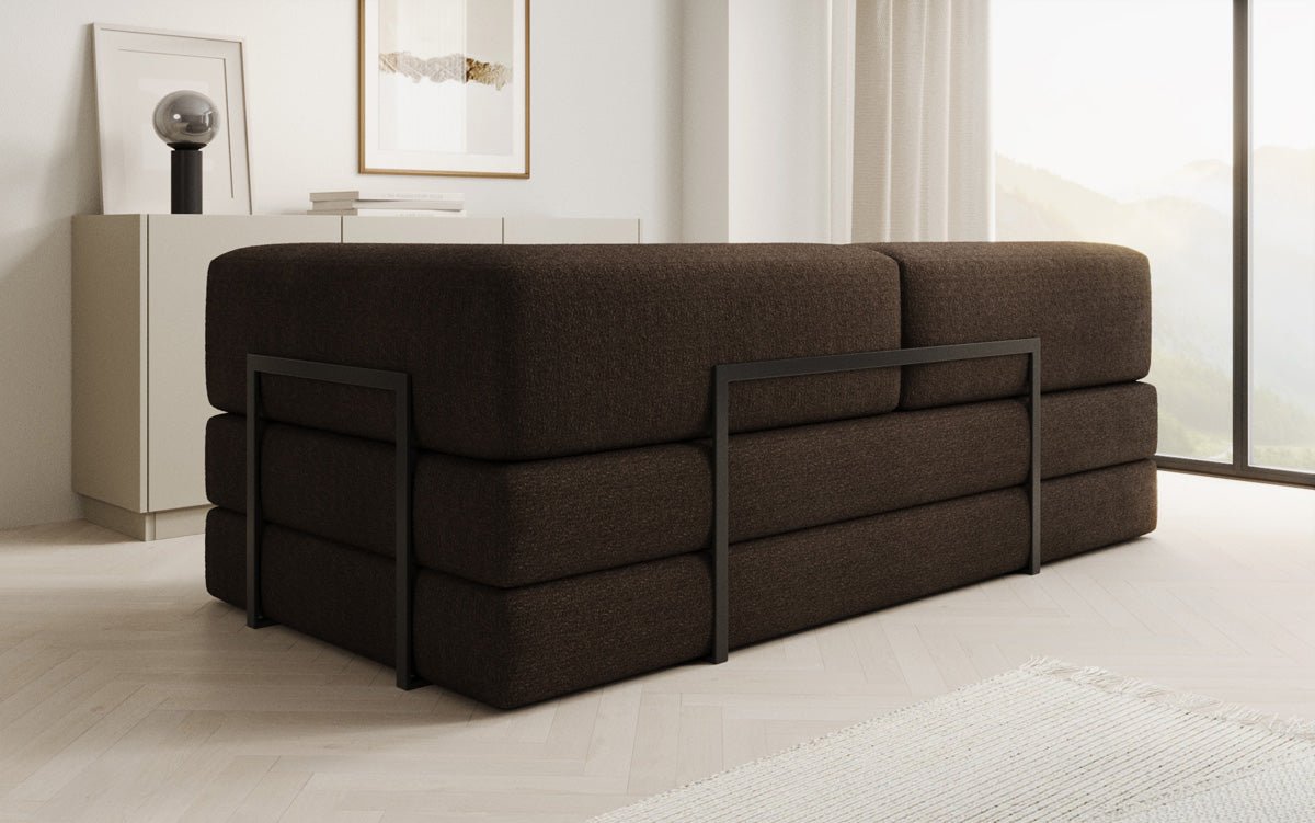 Designer Sofa/Chaise Longue Lazy in Bouclé