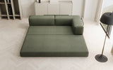 Designer Sofa/Chaise Longue Lazy in Bouclé