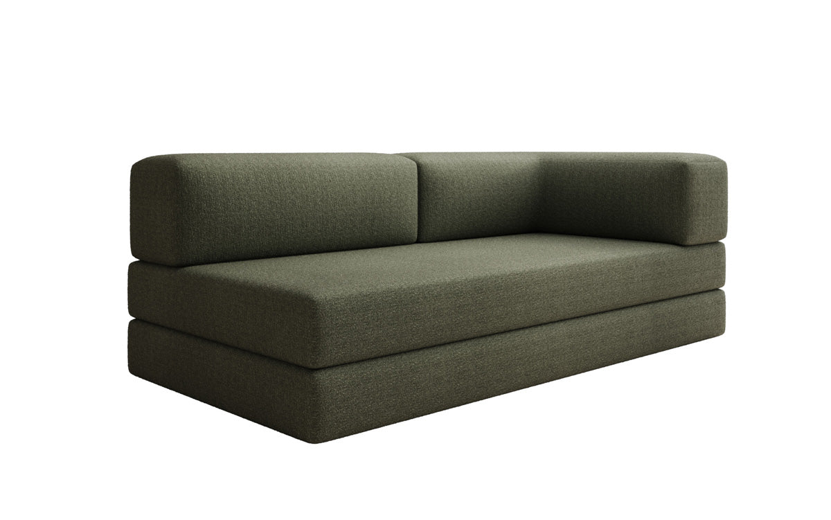 Designer Sofa/Chaise Longue Lazy in Bouclé