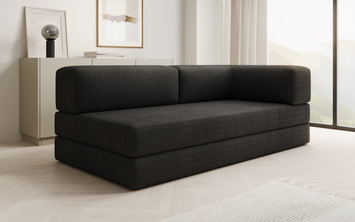 Designer Sofa/Chaise Longue Lazy in Bouclé