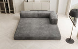 Designer Sofa/Chaise Longue Lazy in Cord