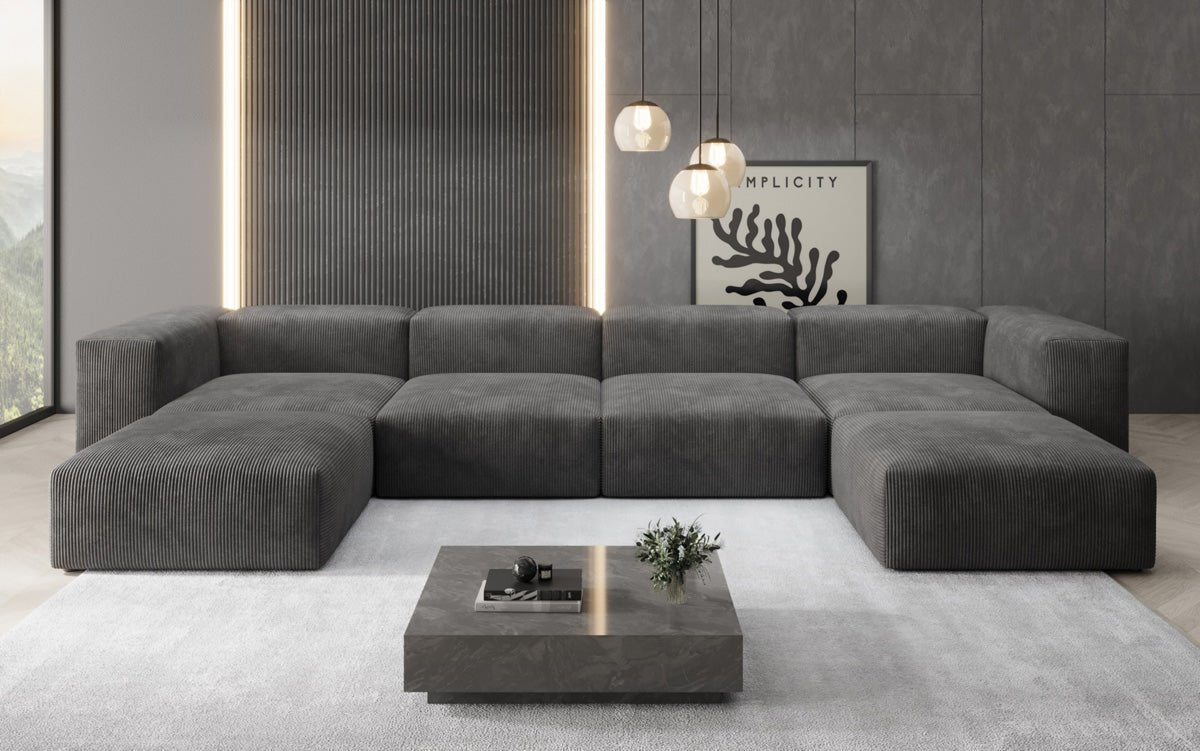 Designer U Sofa Snug in Cord