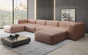 Designer U Sofa Snug in Echtleder