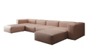 Designer U Sofa Snug in Echtleder