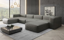 Designer U Sofa Snug in Echtleder