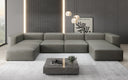 Designer U Sofa Snug in Echtleder