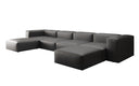 Designer U Sofa Snug in Echtleder