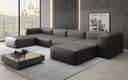 Designer U Sofa Snug in Echtleder