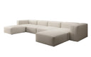 Designer U Sofa Snug in Stoff