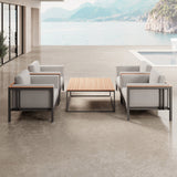 Euphoria – 4 Loungesessel & Tisch aus Aluminium | Aevora™ Kollektion