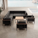 Euphoria – Ecklounge & 2 Loungesessel mit Tisch aus Aluminium | Aevora™ Kollektion