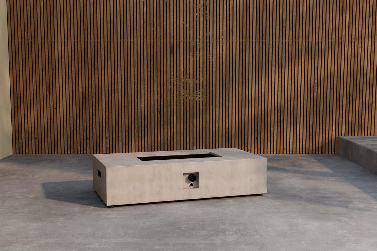 Feuerstelle Ignis - rechteckige, schlanke Form aus Faserzement