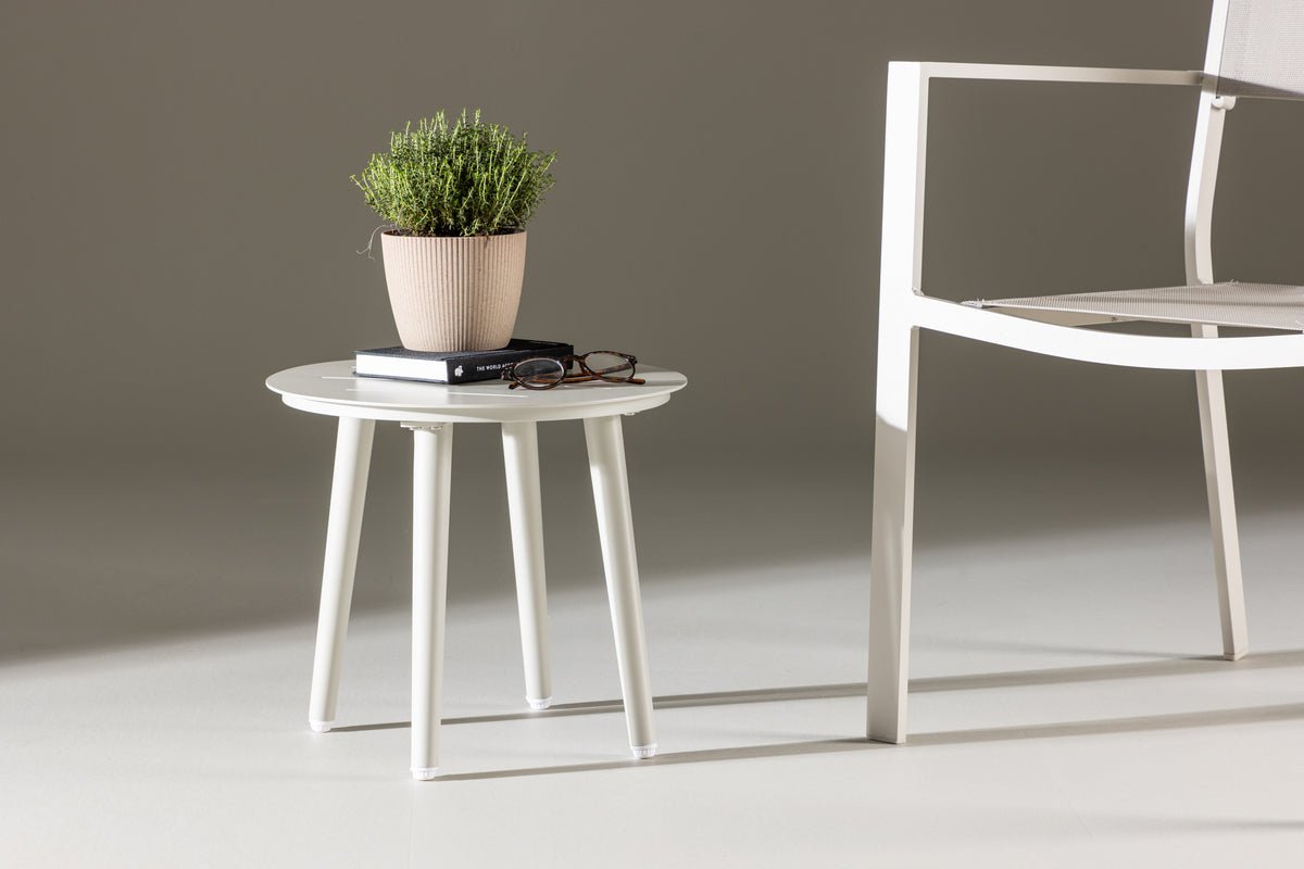 Garten Beistelltisch Amman - Ø40 in der Farbe Beige