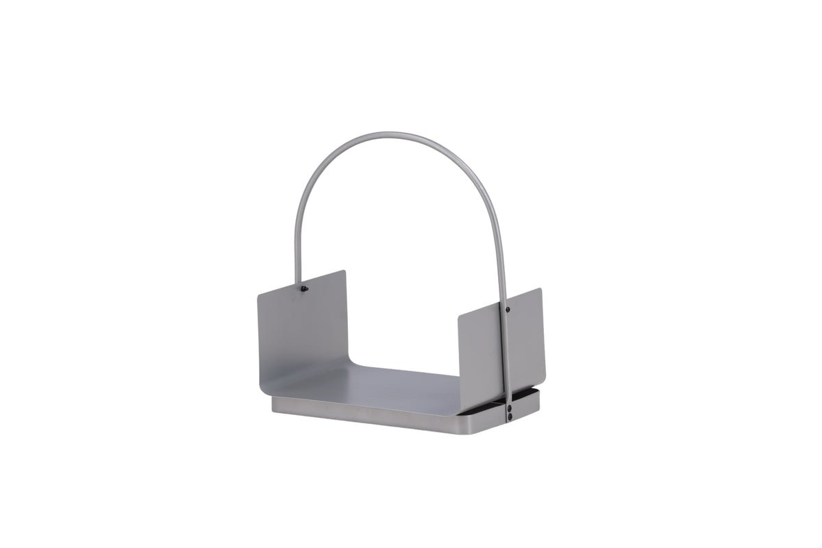 Garten Brennholzkorb Carry - aus Stahl in Silber